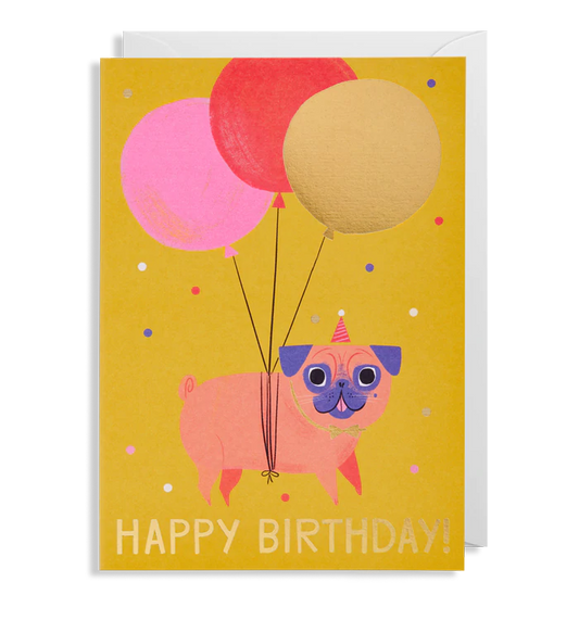 Pug Happy Birthday - Card