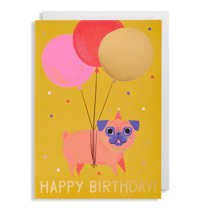 Pug Happy Birthday - Card