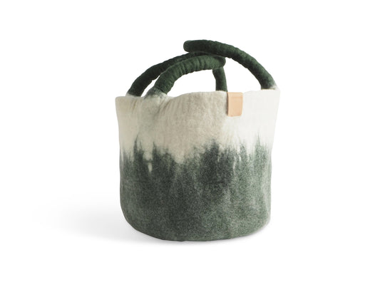 Wool Basket Large - Moss Green