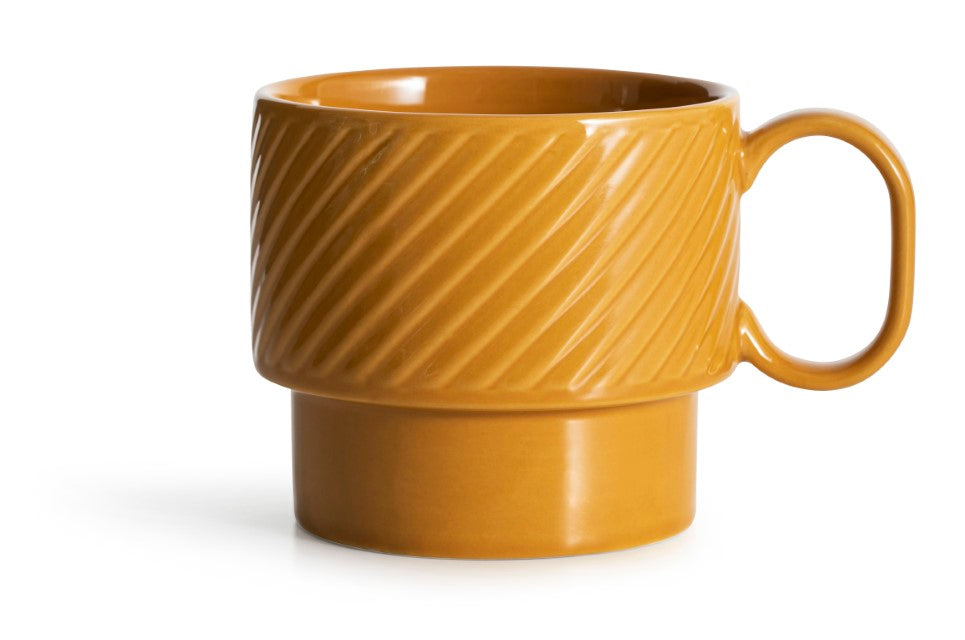 Coffee & More Tea Mug - Mustard