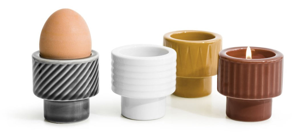 Coffee & More Tealight/Egg Cup - Terracotta