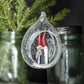 Tomte the Long Couple Glass Bauble