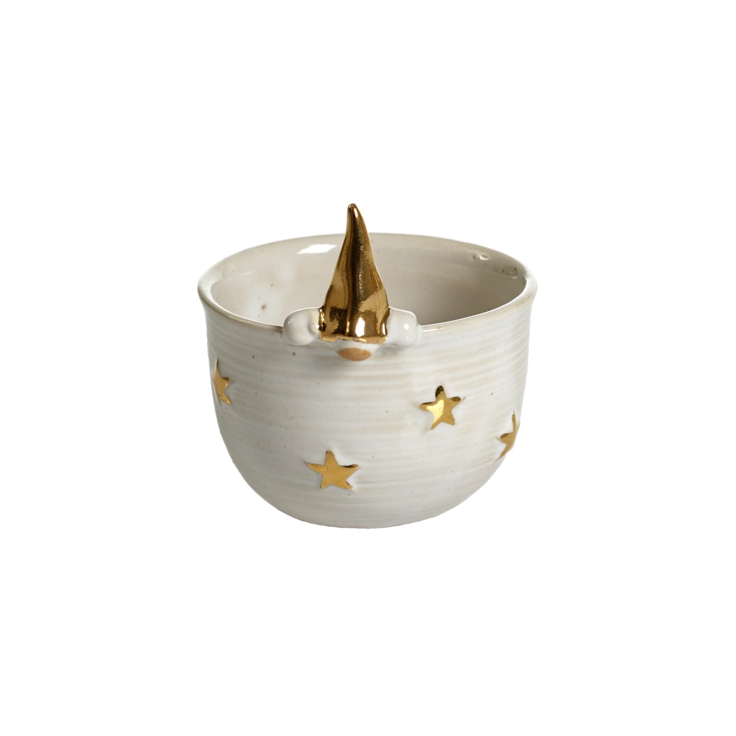 Candle Holder/Bowl Santa Gold (7 cm)