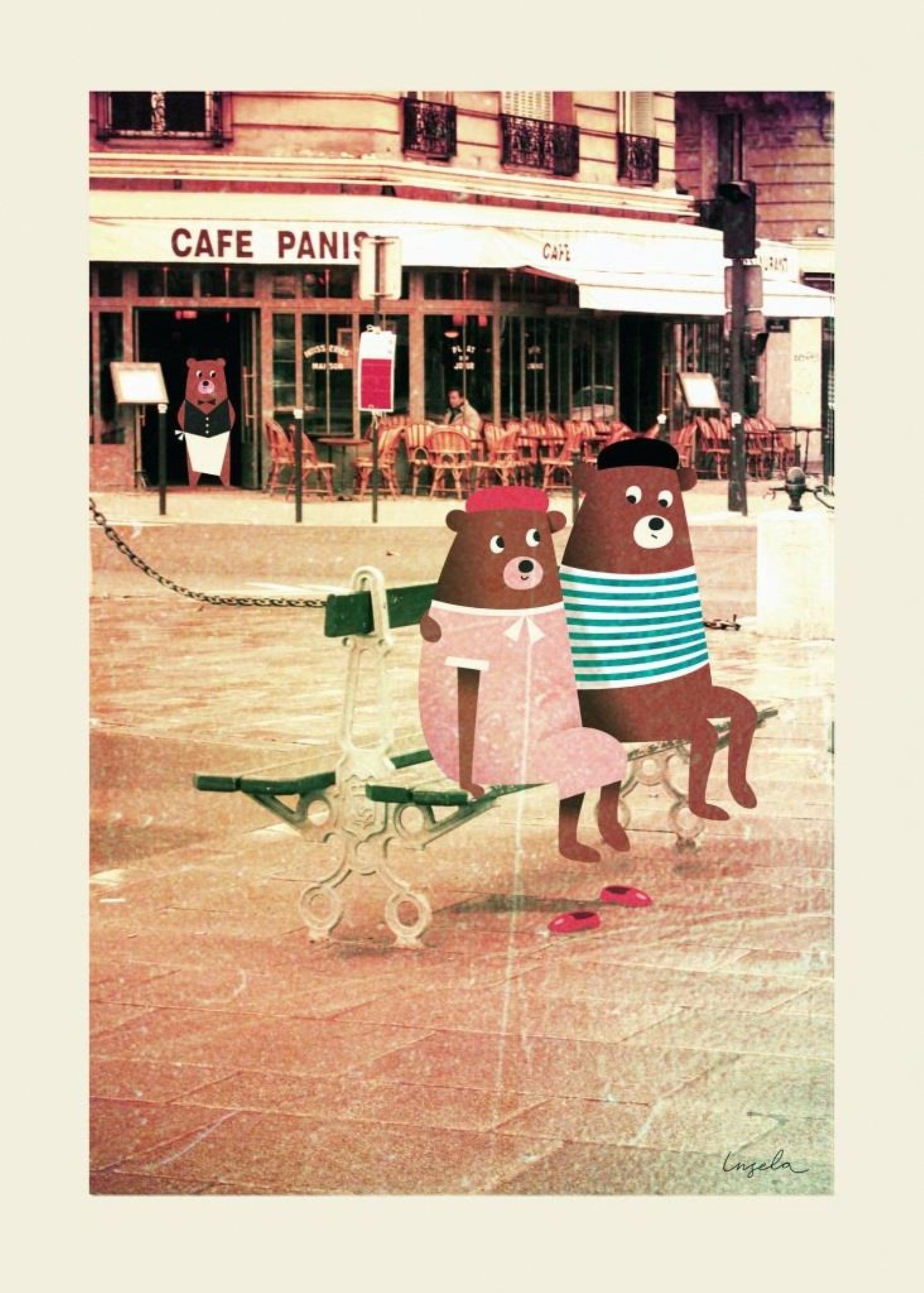 OMM Bears in Paris Print