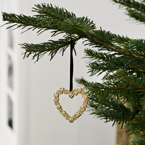 Karen Blixen Christmas Decoration - Flower Heart Gold