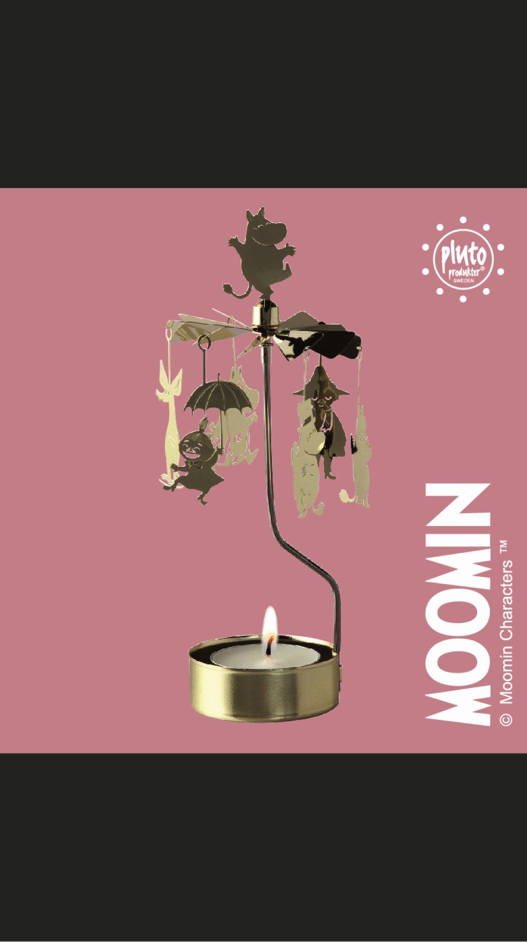 Rotary Candle - Moomin Family Gold
