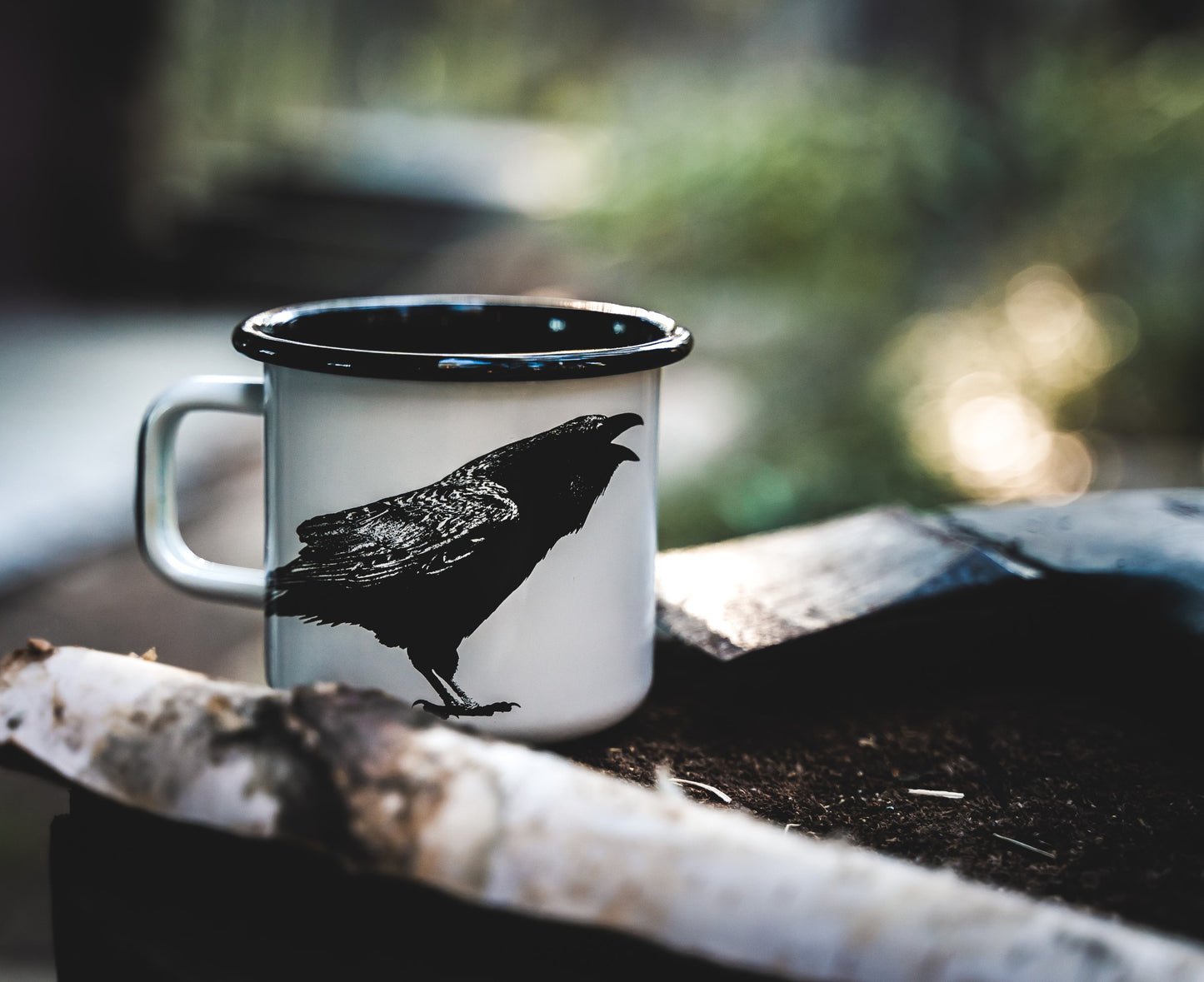 Nordic "Raven" Enamel Mug