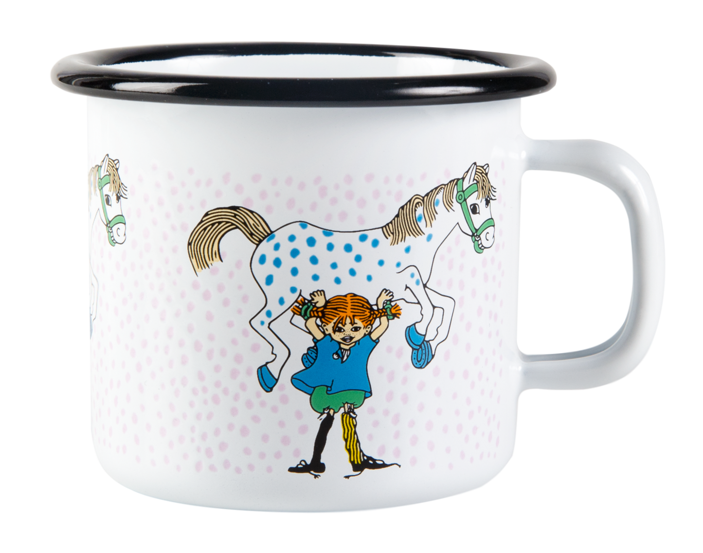 Pippi and the Horse Enamel Mug