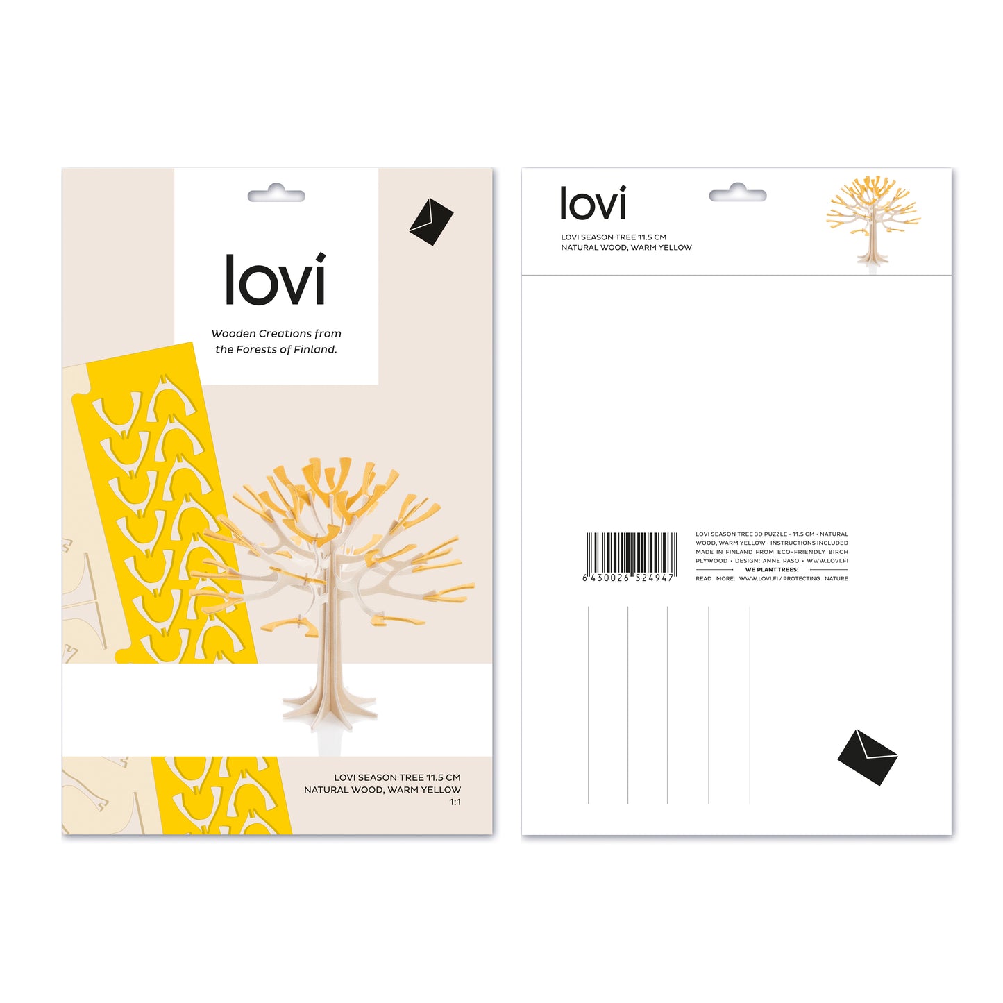 Lovi Season Tree 11.5cm Warm Yellow