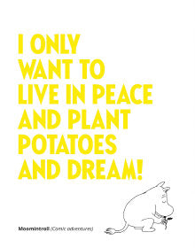 Moomin Living In Peace Letterpressed Card