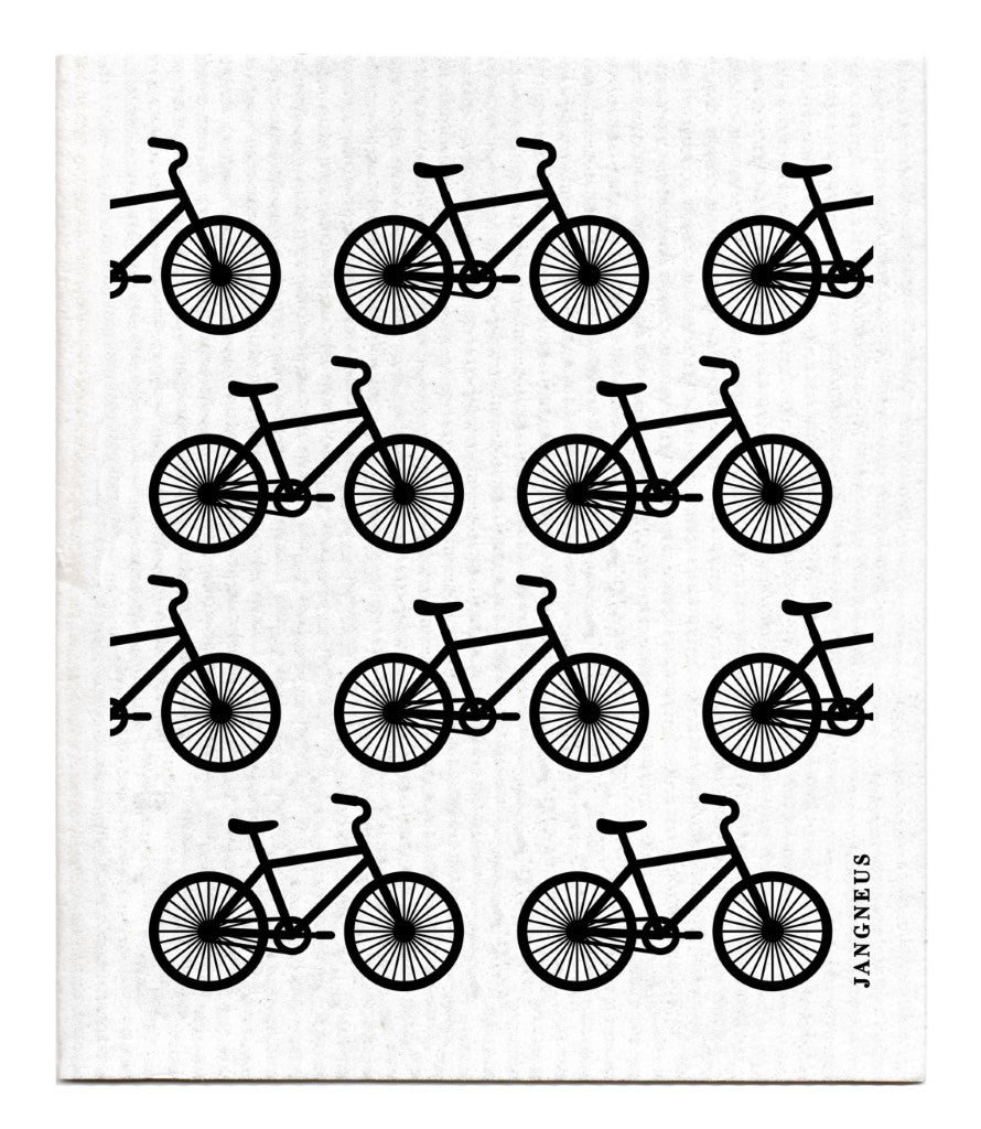 Bikes Dishcloth - Black