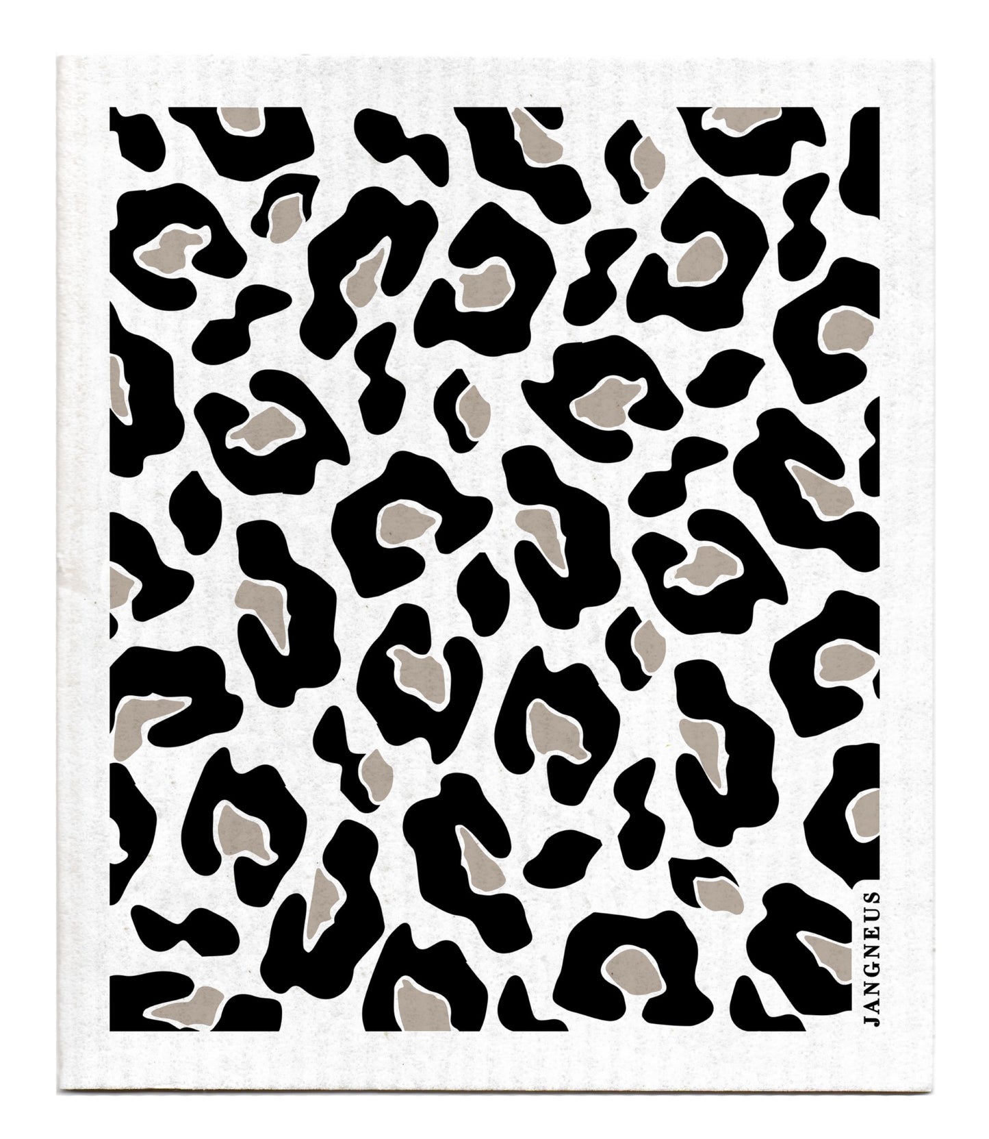 Leopard Dishcloth  - Black