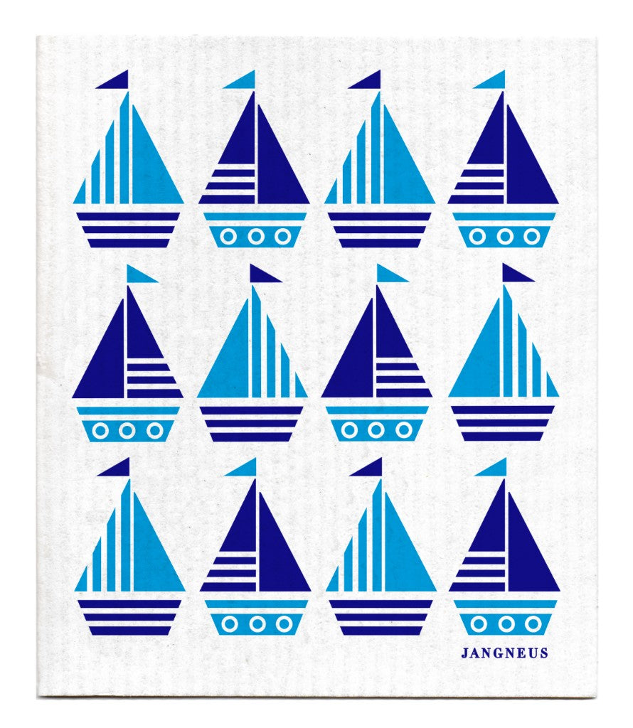 Boat Dishcloth - Turquoise/Blue