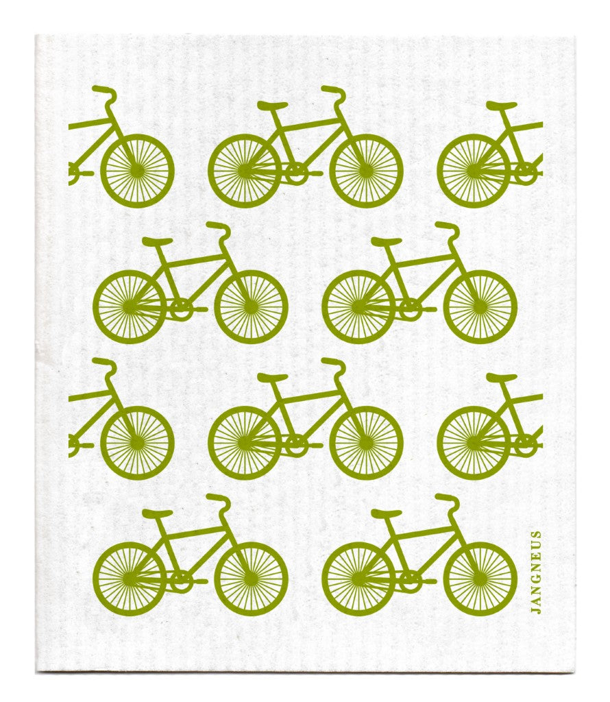 Bikes Dishcloth - Green