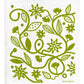 Doodle Flower Dishcloth - Green