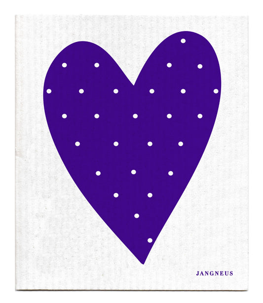 Heart Dishcloth Purple