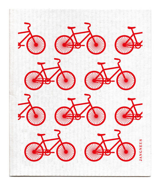Bikes Dishcloth - Red
