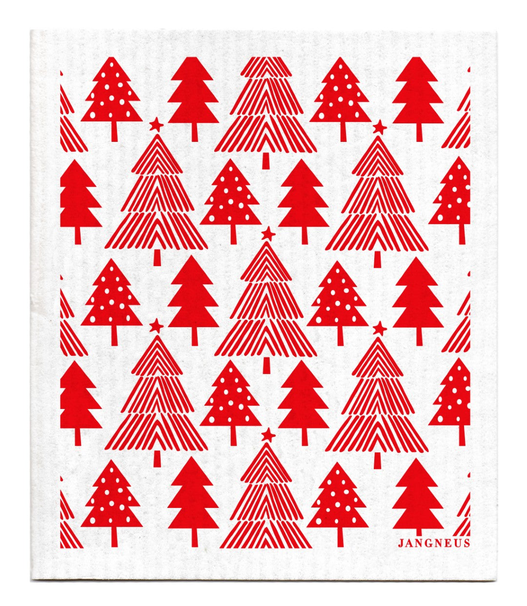 Christmas Forest Dishcloth - Red