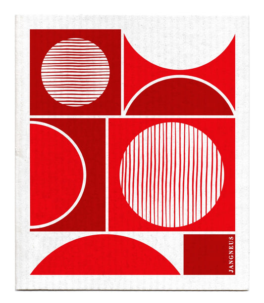 Circles Dishcloth - Red