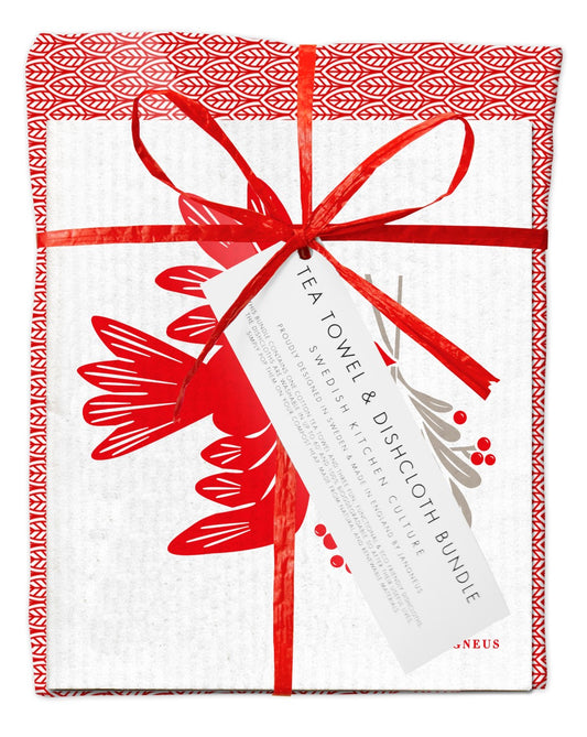 Dove and Leaves Bundle - Red