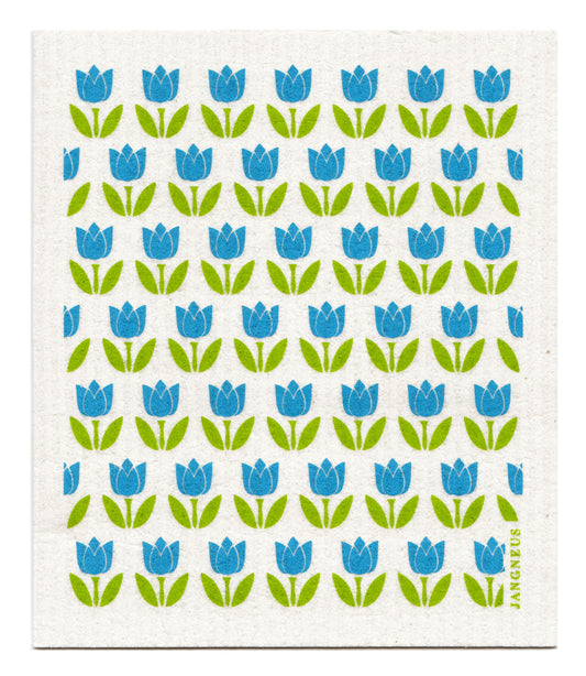 Tulips Dishcloth - Turquoise