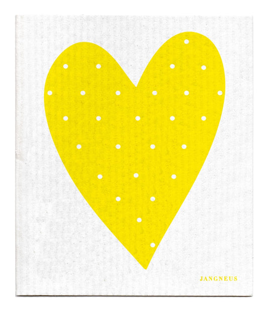 Heart Dishcloth - Yellow